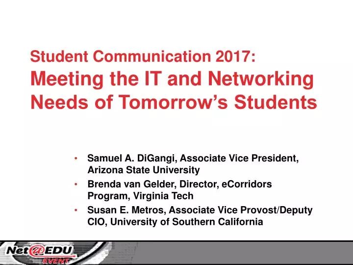 student communication 2017 meeting the it and networking needs of tomorrow s students