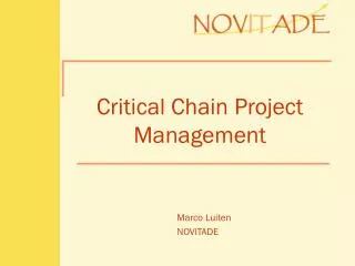 critical chain project management