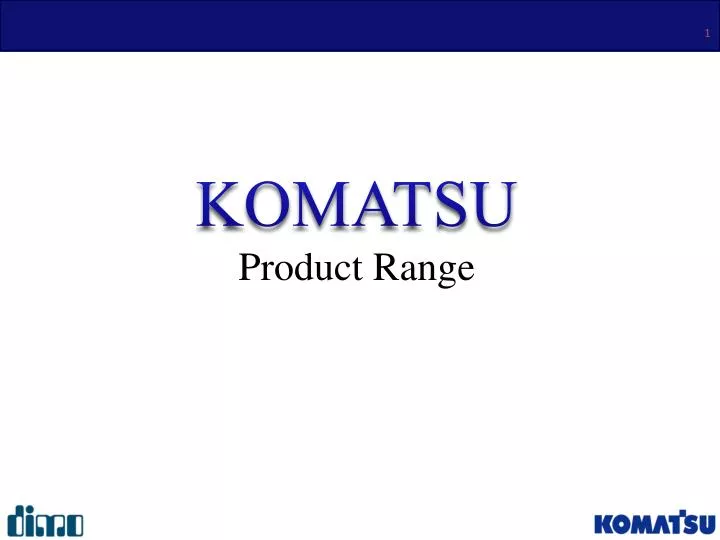 komatsu product range