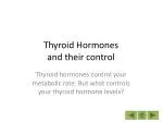 Thyroid Hormones and their control - slide 1