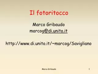 il fotoritocco