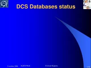 DCS Databases status