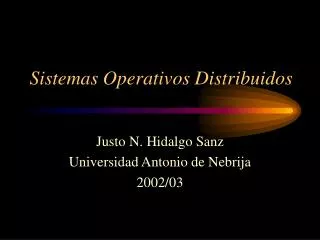 sistemas operativos distribuidos