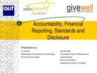 Accountability, Financial Reporting, Standards and Disclosure