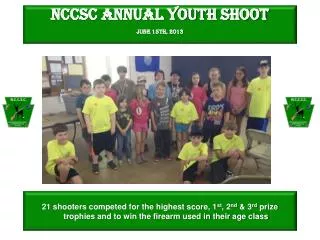 NCCSC Annual Youth Shoot June 15th, 2013