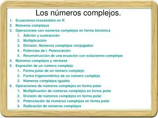 los n meros complejos