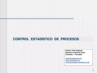 control estad stico de procesos