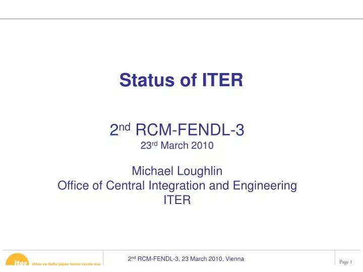 status of iter