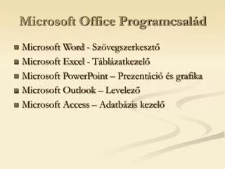 microsoft office programcsal d