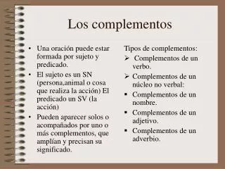 los complementos