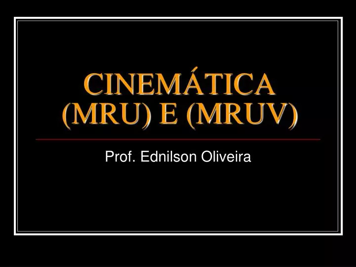 cinem tica mru e mruv