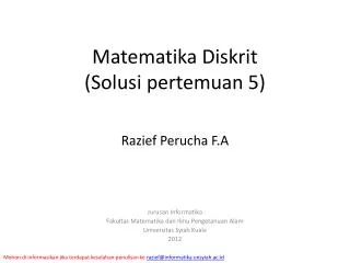 matematika diskrit solusi pertemuan 5