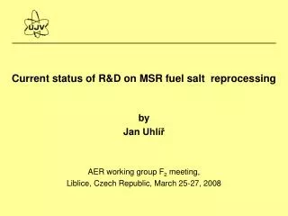 Current status of R&amp;D on MSR fuel salt reprocessing