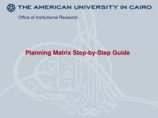 Planning Matrix Step-by-Step Guide