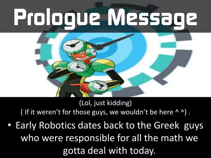 prologue message