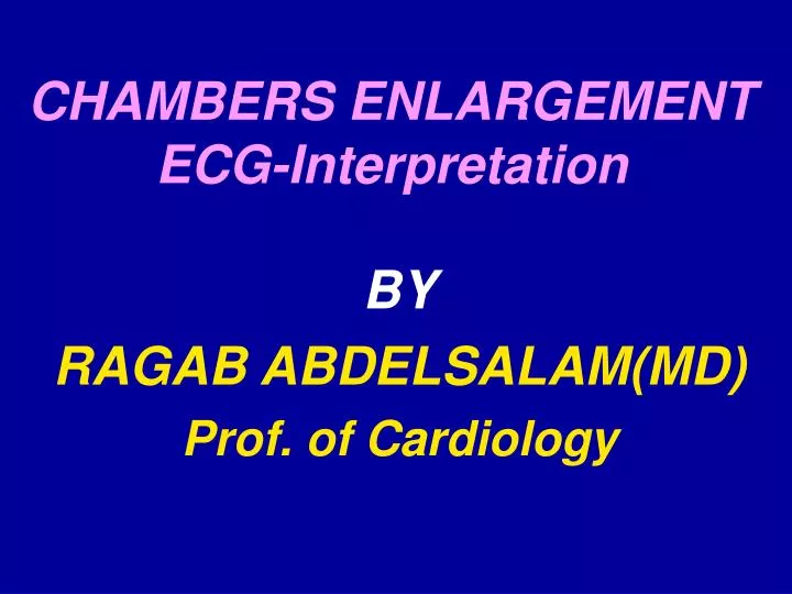 chambers enlargement ecg interpretation