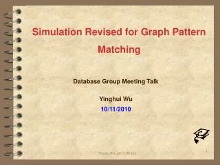 Simulation Revised for Graph Pattern Matching