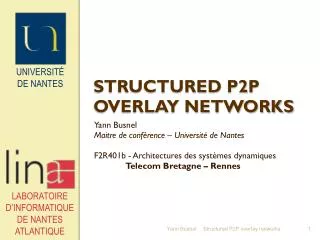 Structured P2P overlay networks