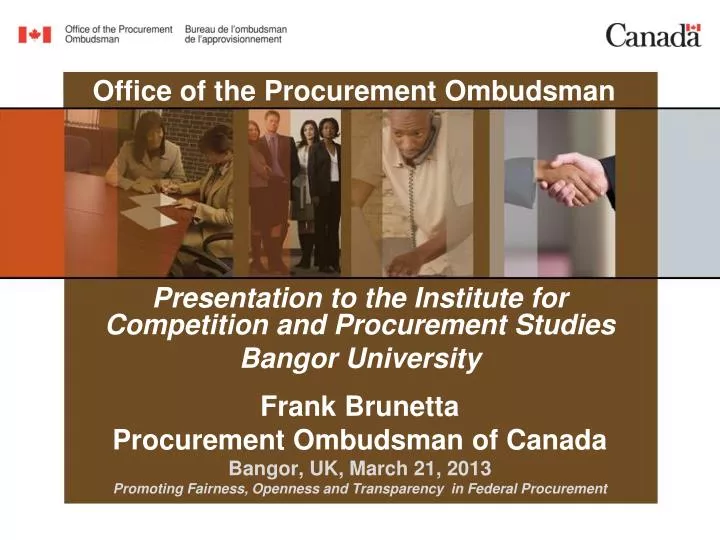 office of the procurement ombudsman