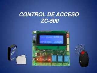 control de acceso zc 500