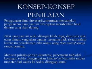 konsep konsep penilaian