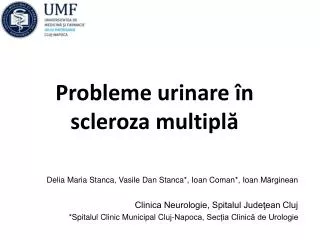 probleme urinare n scleroza multipl