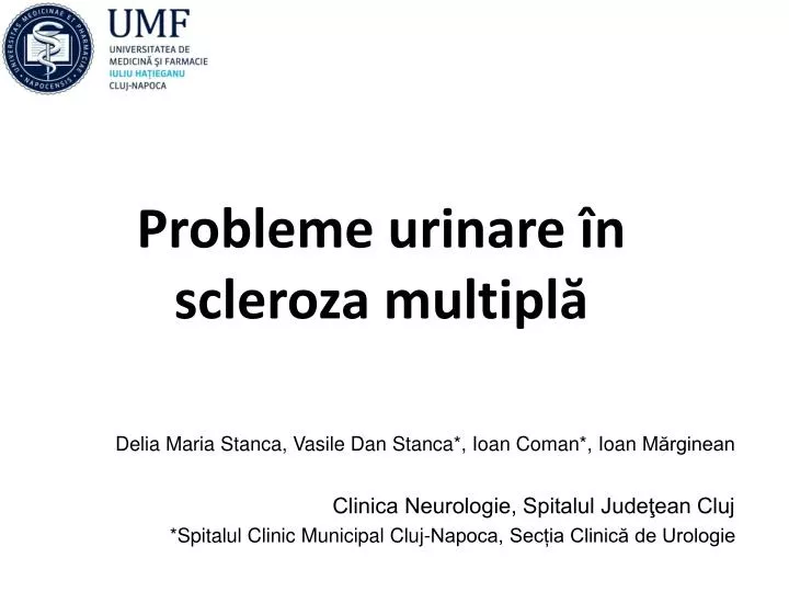 probleme urinare n scleroza multipl
