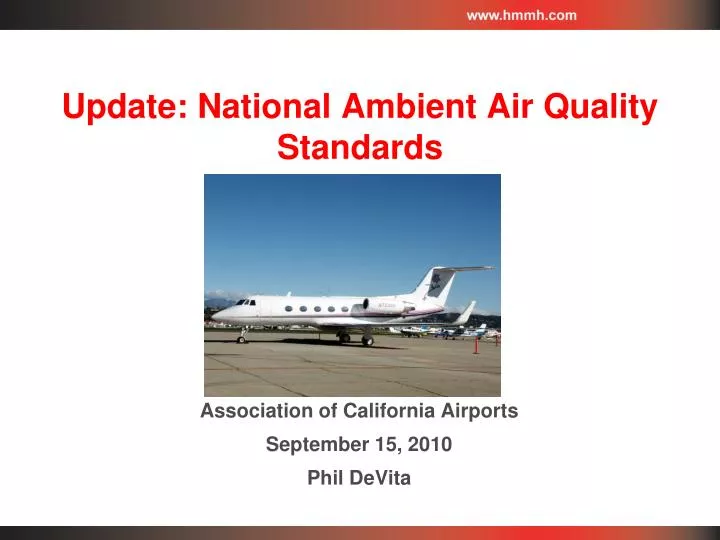 update national ambient air quality standards