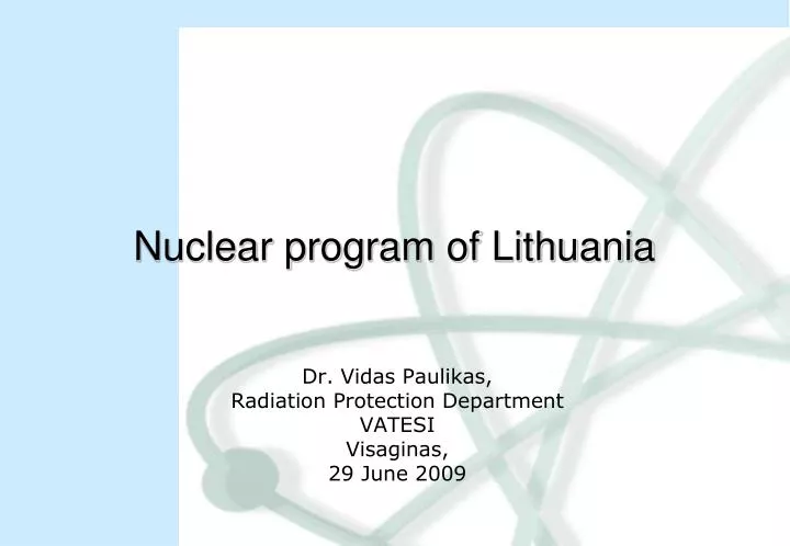 nuclear program of lithuania