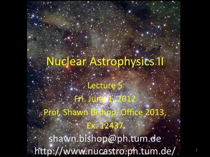 nuclear astrophysics ii