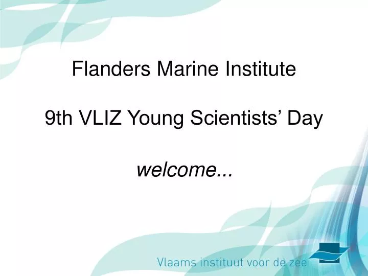 flanders marine institute 9th vliz young scientists day