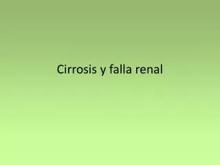 cirrosis y falla renal