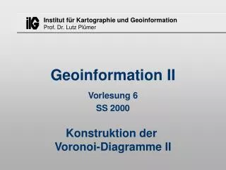 geoinformation ii
