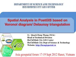 Spatial Analysis in PostGIS based on Voronoi diagram/ Delaunay triangulation