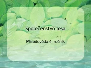 spole enstvo lesa