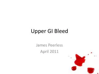 Upper GI Bleed