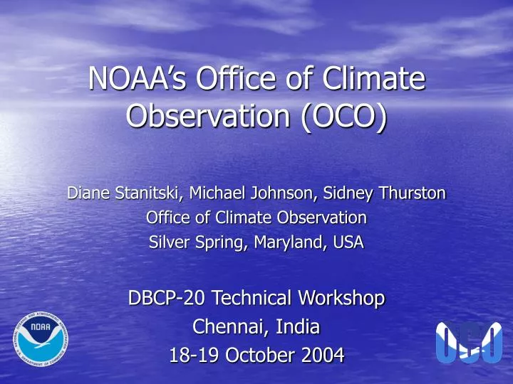 noaa s office of climate observation oco