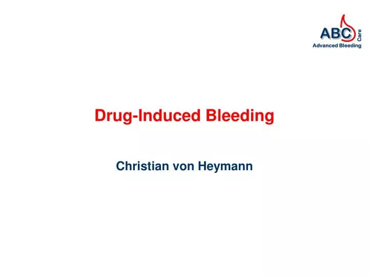 drug induced bleeding