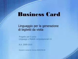 business card