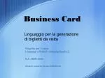 Business Card - slide 1