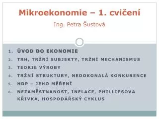 mikroekonomie 1 cvi en ing petra ustov
