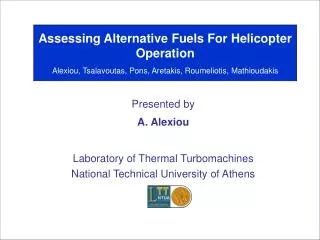 Assessing Alternative Fuels For Helicopter Operation