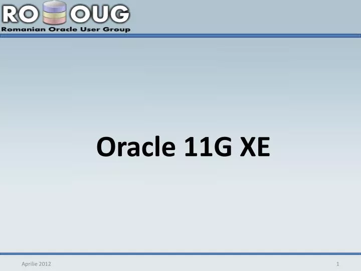 oracle 11g xe