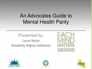 An Advocates Guide to Mental Health Parity