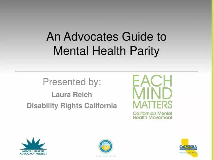 an advocates guide to mental health parity