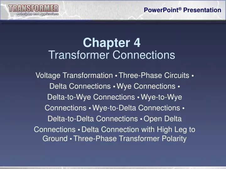 chapter 4 transformer connections