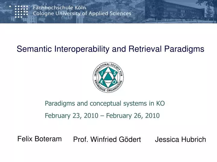 semantic interoperability and retrieval paradigms