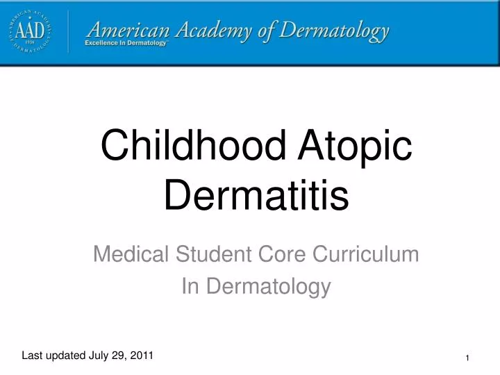 childhood atopic dermatitis