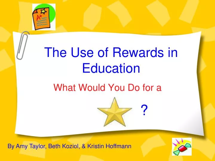 the use of rewards in education