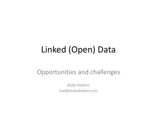 Linked (Open) Data